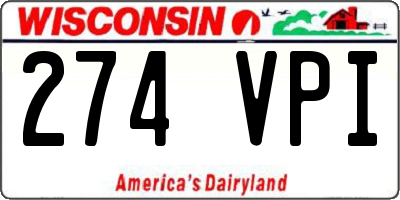WI license plate 274VPI