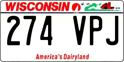 WI license plate 274VPJ