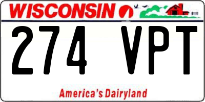 WI license plate 274VPT