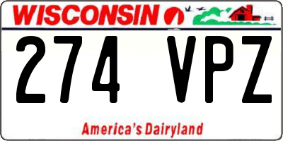 WI license plate 274VPZ