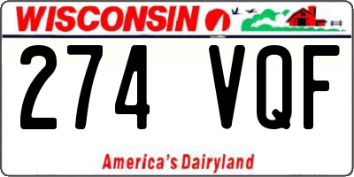 WI license plate 274VQF