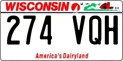 WI license plate 274VQH