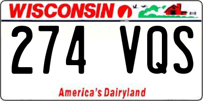 WI license plate 274VQS