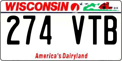WI license plate 274VTB