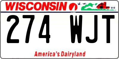 WI license plate 274WJT