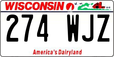 WI license plate 274WJZ