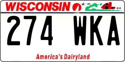 WI license plate 274WKA