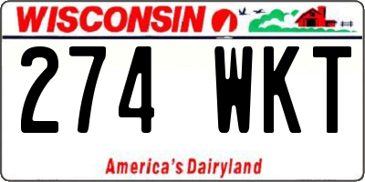 WI license plate 274WKT