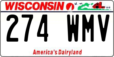 WI license plate 274WMV
