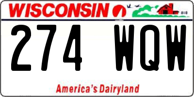 WI license plate 274WQW