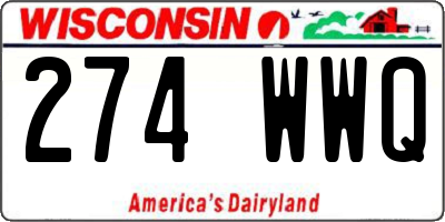 WI license plate 274WWQ