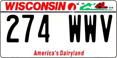 WI license plate 274WWV