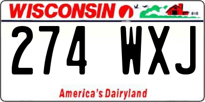 WI license plate 274WXJ