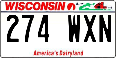 WI license plate 274WXN
