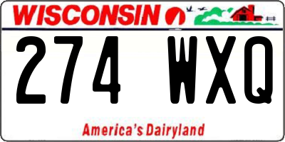 WI license plate 274WXQ