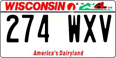 WI license plate 274WXV