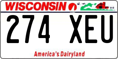 WI license plate 274XEU