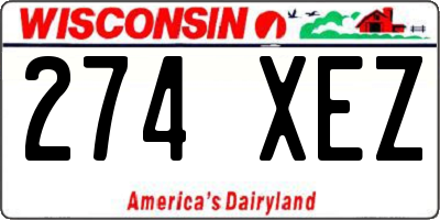 WI license plate 274XEZ