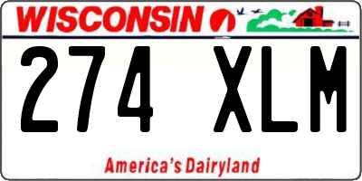 WI license plate 274XLM