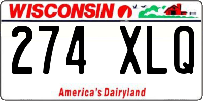 WI license plate 274XLQ