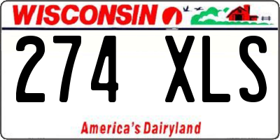 WI license plate 274XLS