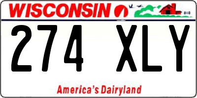 WI license plate 274XLY