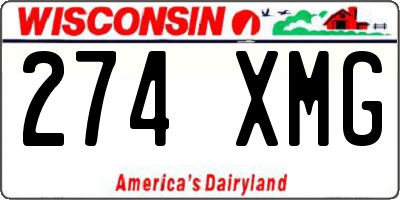 WI license plate 274XMG