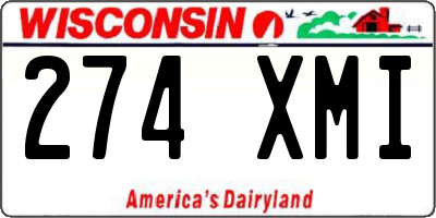 WI license plate 274XMI