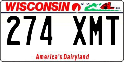 WI license plate 274XMT