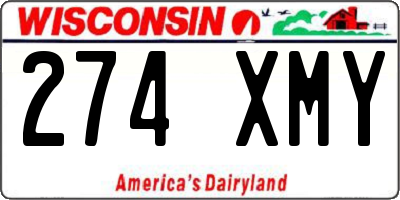 WI license plate 274XMY