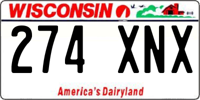WI license plate 274XNX