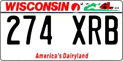 WI license plate 274XRB