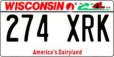 WI license plate 274XRK