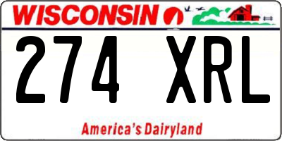 WI license plate 274XRL