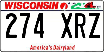 WI license plate 274XRZ