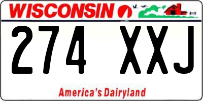 WI license plate 274XXJ