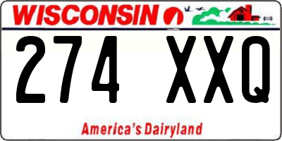 WI license plate 274XXQ