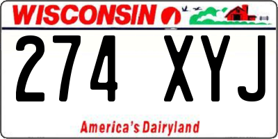 WI license plate 274XYJ