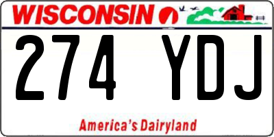 WI license plate 274YDJ