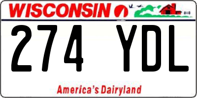 WI license plate 274YDL