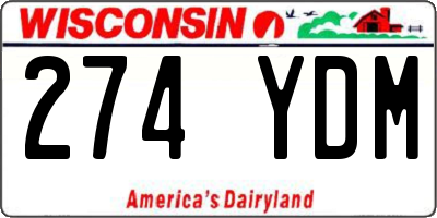 WI license plate 274YDM