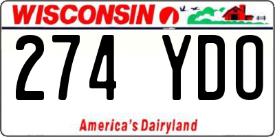WI license plate 274YDO