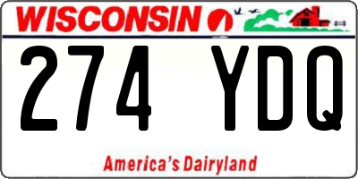 WI license plate 274YDQ