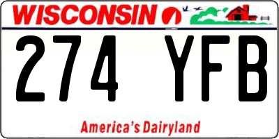 WI license plate 274YFB
