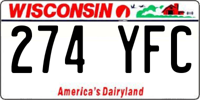 WI license plate 274YFC