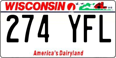 WI license plate 274YFL