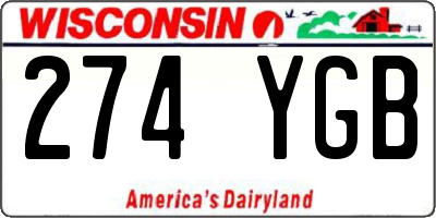 WI license plate 274YGB