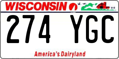 WI license plate 274YGC