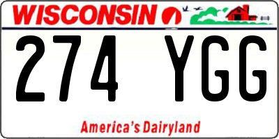 WI license plate 274YGG