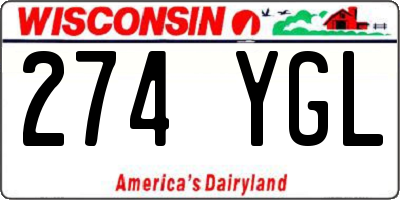 WI license plate 274YGL